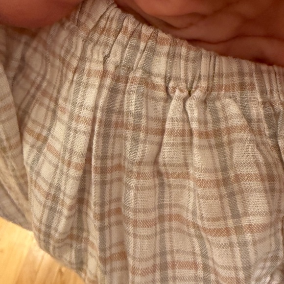 Abercrombie & Fitch Plaid Dress in Cream and Brown - Picture 3 of 4